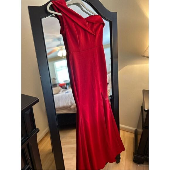 NEW One Shoulder Mermaid Maxi Wedding Prom Evening Dress Gown S - Picture 1 of 4